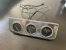Vintage Under Dash Gauge Panel With 3 Stewart Warner Gages Vintage Under Dash Gauge Panel With 3 Stewart Warner Gages