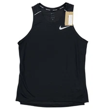 Nike Men's Dri-FIT Miler Running Tank Top Singlet Black AJ7562-010