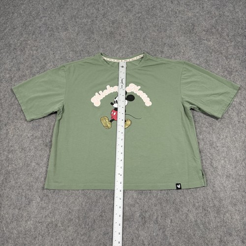 Disney Mickey Mouse Oversize Grafikdruck T-Shirt Fit Damen Gr. Large Grün - Bild 7 von 17