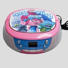 Dreamworks Trolls HUG SING DANCE CD Player Boombox  AM/FM Radio Pink Tested