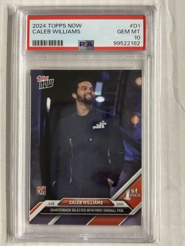 2024 Topps Now D-1 Caleb Williams Rookie PSA 10 Bears