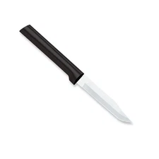 Cutlery Serrated Regular Paring Knife, Made in USA, Black Handle