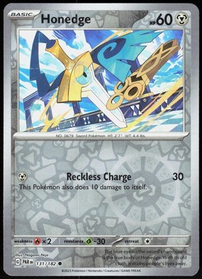 Paradox Rift Honedge 131/182 Common Pokemon Reverse Holo NM/M