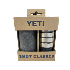 YETI Shot Glasses S/4 with Carrying Case - Blackstone - NEW in Box