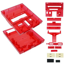 Bitfunx SNES Custodia Trasparente Con Guscio Di Ricambio per Console Da Gioco Re