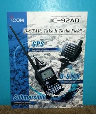 Icom IC-92AD Dual Band Transceiver D-Star Brochure Original 2010