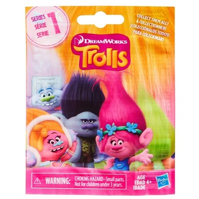 HASBRO DREAMWORKS TROLLS SERIES 1 SURPRISE MINI 2.5'' FIGURE ONE BAG RANDOM