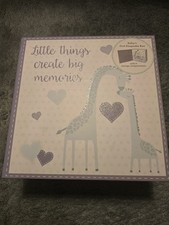 Baby Keepsake Box Newborn Memory Organizer with 6 Labeled Compartments