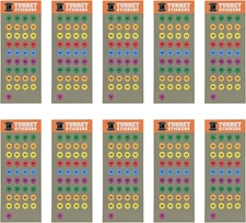 Rifle Scope Turret Sticker Sheets for Long Range Shooting and Hunting