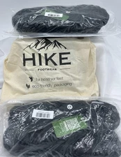 Hike Footwear Barefoot Waterproof Shoes Non-Slip Unisex Black  - 2 Pair Size 43