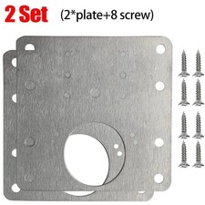 12 Kitchen Cupboard Door Hinge Repair Kit Plate and Fixing Screws Cabinet Hinges