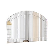 Image of 100 x 70cm Arched Venetian Mirror Beveled Glass Bedroom Vanity Mirror Wall Decor