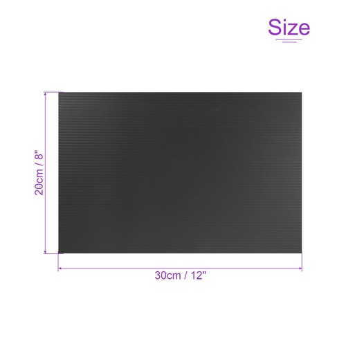 8" x 12" 3mm Corrugated Plastic Sheets for Offices,Lawn,Outdoor Black - Picture 3 of 5