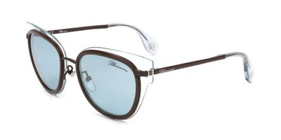 Blumarine SBM102 Marrone pieno/verde acqua 51/19/135 Damen Sonnenbrillen