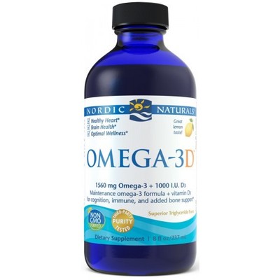 Nordic Naturals Omega 3 mit Vitamin D3 1560 mg Zitronengeschmack 237 ml