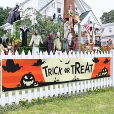 Halloween Banner 120" x 20" Trick or Treat Decorations