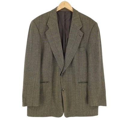 Vintage Strellson Blazer Jacket Virgin Wool Grey Fl7 Size EU 52 UK/US 42