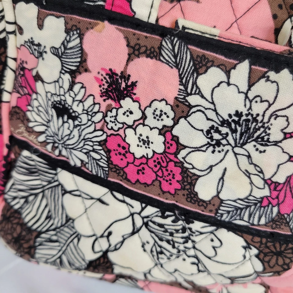 Bolsa de almuerzo Vera Bradley Mocha Rouge con soporte de identificación bolsa de almuerzo aislada Foto 3 de 4