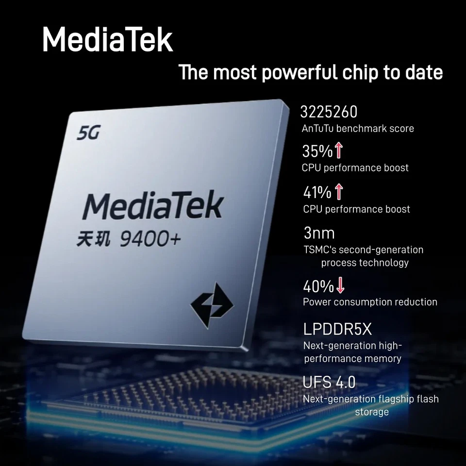 OnePlus Ace 5 Ultra 5G Smartphone Android 15 Dimensity 9400+ Octa Core GPS NFC - Image 3 of 4