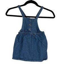 Toddler Girl's ZARA Kids Denim Overall Skirt Blue w/ Pockets - Size: 2-3 Years
