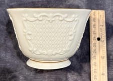 Lenox White Ceramic Square Bowl Raised Scroll...