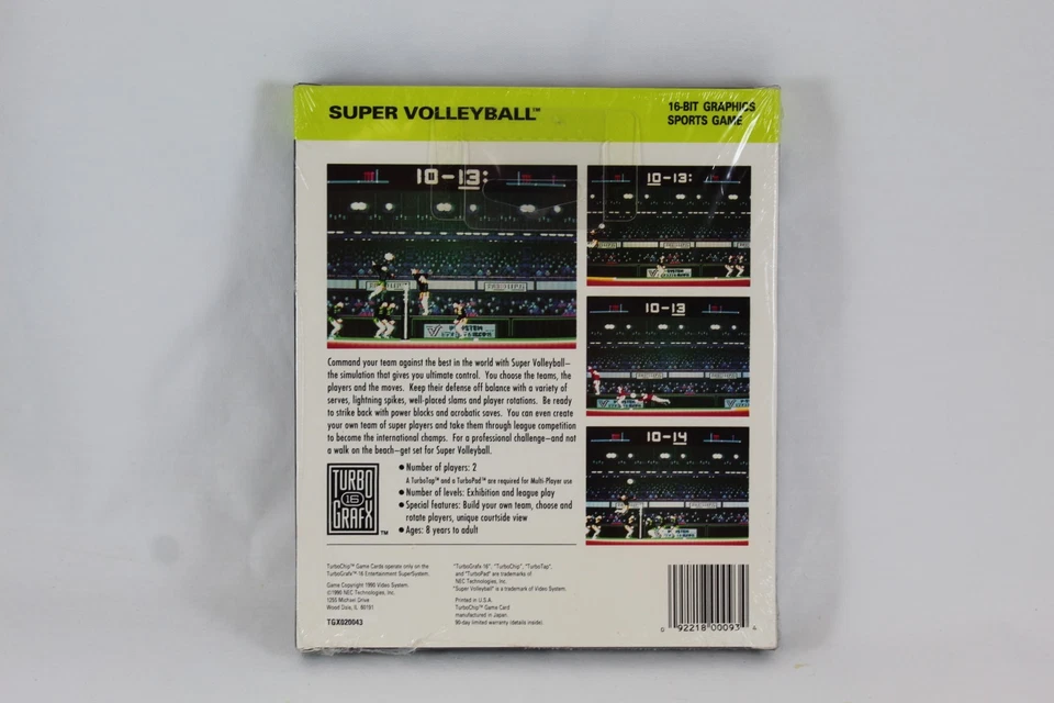 TurboGrafx 16 Super Volleyball New Factory Sealed - Image 4 of 4