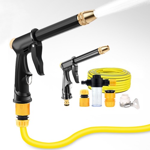 Powerful Garden Hose Pipe Flexible With Foam Bottle SPRAYING AND WASHING In One - Picture 1 of 18