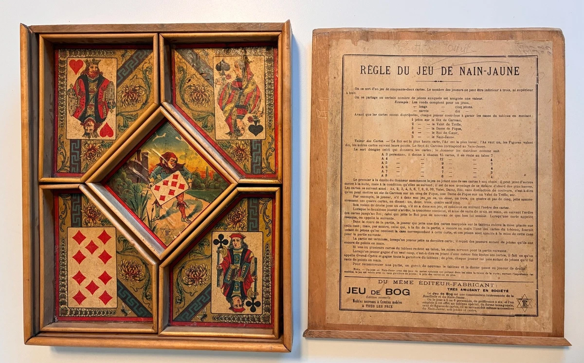 Ancien Jeu de Nain-Jaune en bois - Jeux & Jouets