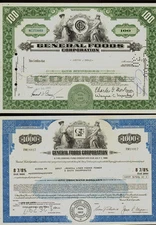 Set of 2 GENERAL FOODS CORPORATION ( NOW KRAFT FOODS / MONDELEZ INTERNATIONAL )