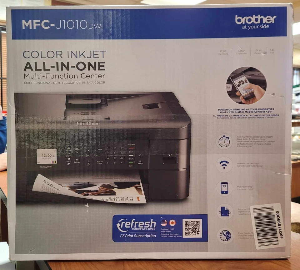 Brother MFC-J1010DW Wireless Color Inkjet All-in-One Printer - NEW! - Image 4 of 4