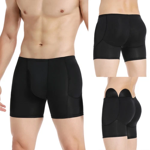 Herren gepolstert Body Shaper Höschen Po-Lifter Booty Hüftverstärker Bodyshort Unterwäsche - Bild 13 von 37