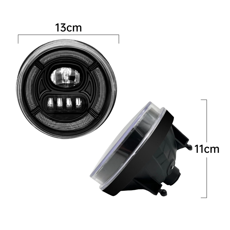 Faros antiniebla LED + DRL para GMC Sierra 1500 2007-2013 2007-2014 2500HD 3500HD Foto 4 de 4