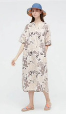 NWT - Uniqlo x Marimekko Short sleeve Floral Dress Tunic - Natural - XXS