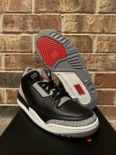 New 9.5 Nike Air Jordan 3 Retro Black Cement Reimagined Sneakers DN3707-010 Men