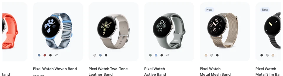 Nuevo 2025 Google - Pixel Watch 4 Bandas Activas, Tejidas, Cuero, Metal, Elige Talla Foto 3 de 4