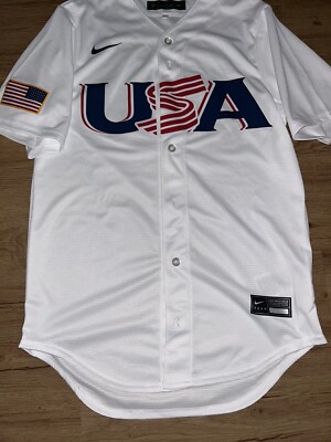 NIKE TEAM USA WORLD BASEBALL CLASSIC SEWN JERSEY SIZE SMALL NWOT