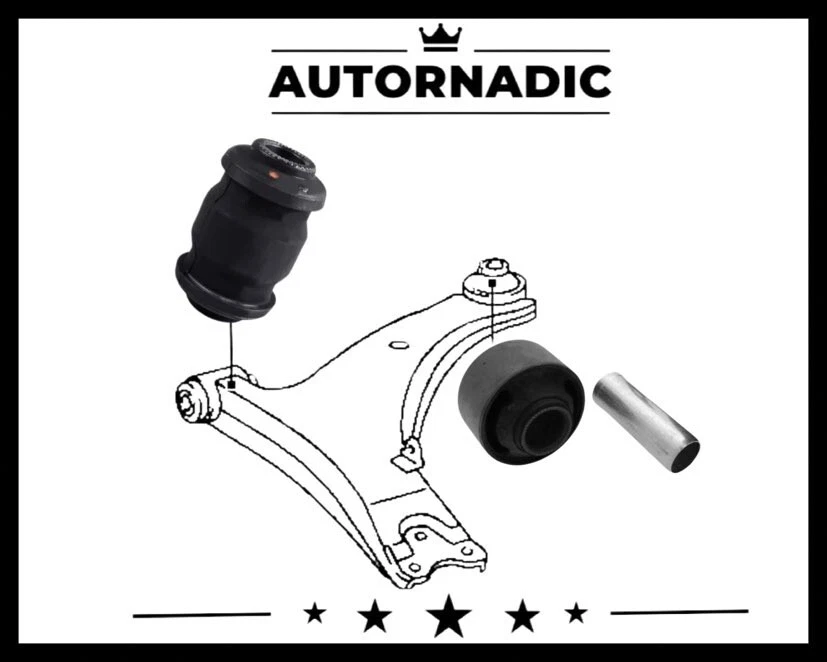 KIT DE BUCHA DE BRAÇO DE CONTROLE INFERIOR DIANTEIRO PARA 1994-1999 TOYOTA CELICA CONJUNTO DE 6 - Imagem 2 de 2