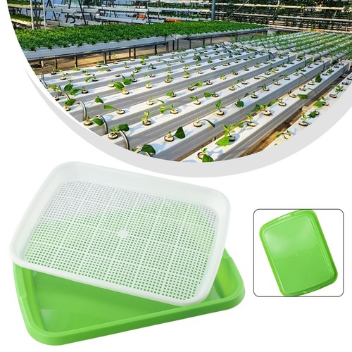 New Sprout Tray With Grid Soil-Hydroponic Bean Sprout Plate With Cover - Foto 14 di 24