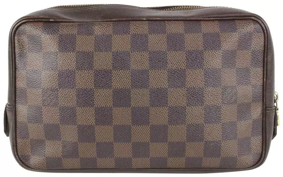 LOUIS VUITTON Damier Ebene Poche Toilette 25 Cosmetic Pouch