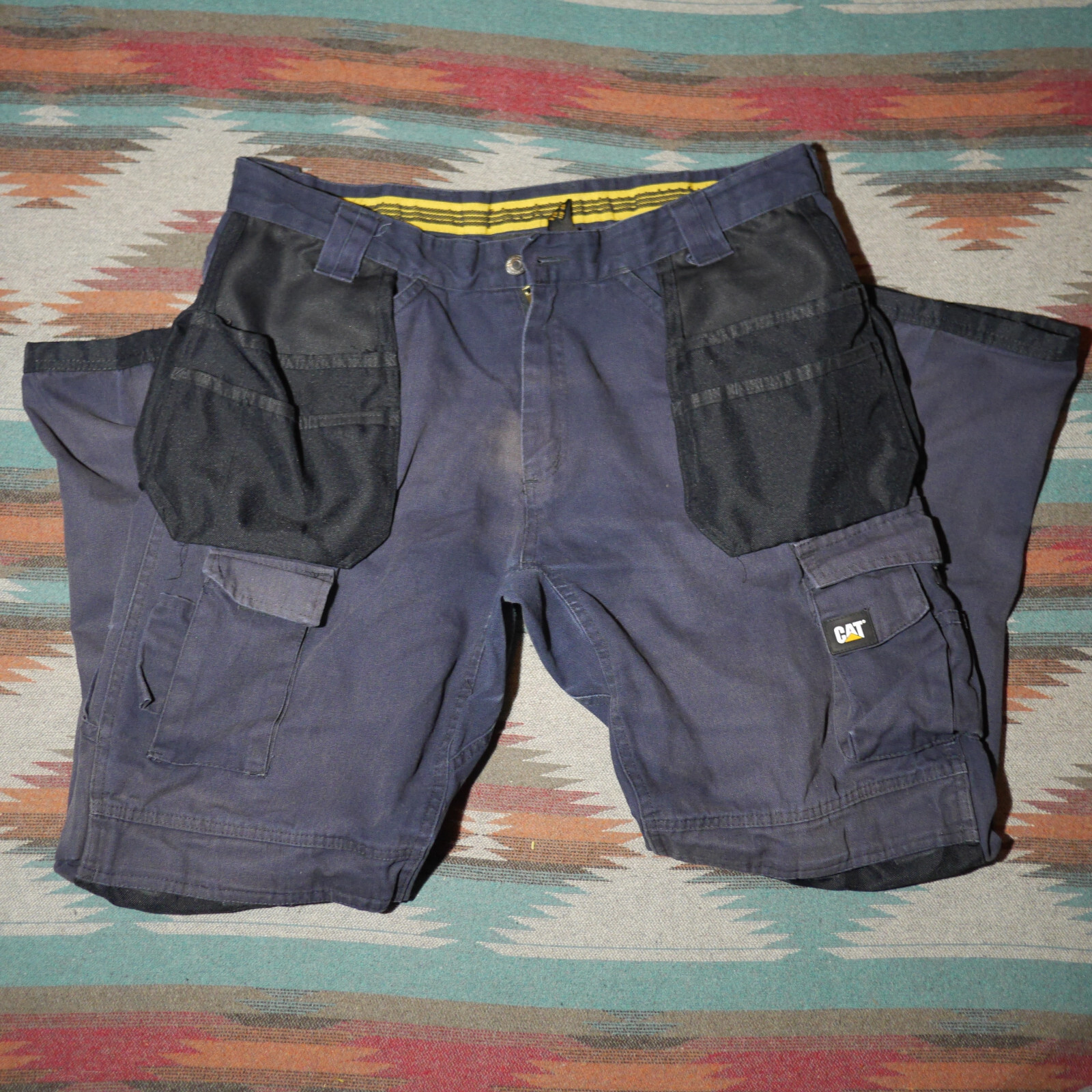 Caterpillar Pants Mens 36 32 Cat Workwear Tool Holster Drill Holder Cargo Pocket