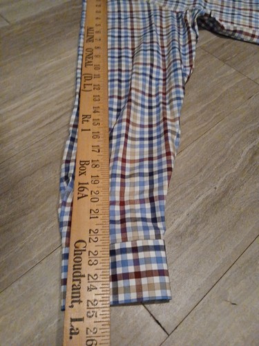NWT Reeds Southern Merchant Mens Long Sleeve Plaid Shirt XL Tall Cotton - Picture 7 of 7