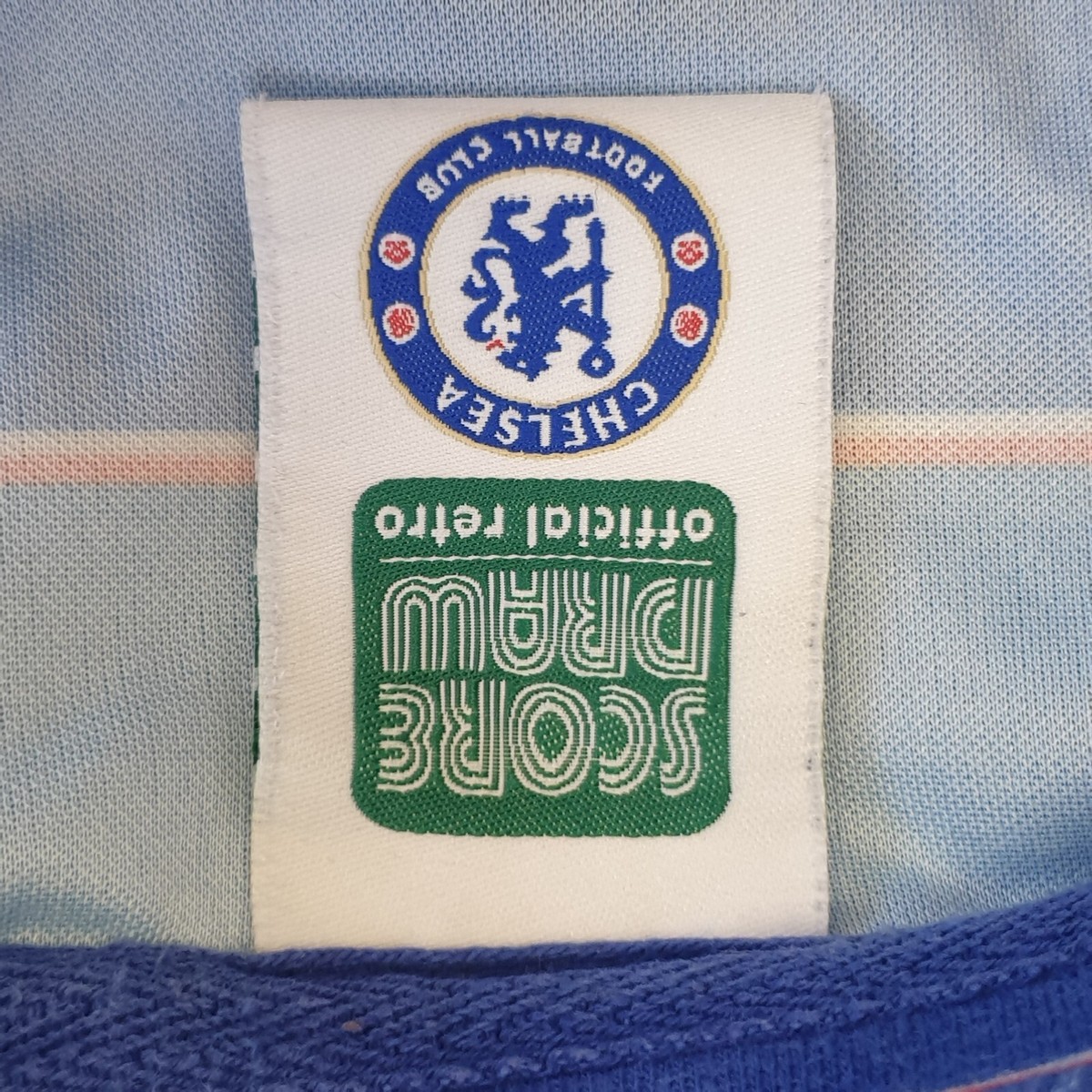 Chelsea Football Club 90s Football Top Blue Red Uk Men's S EU 48