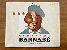 Carton publicitaire « Armagnac Barnabé » - 1947 - Savignac