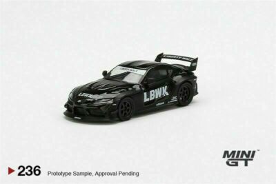 MINI GT 1:64 LBWK Toyota GR Supra Glossy Black & Matt Black
