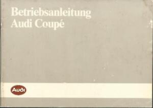 Audi Coupe Operating Instructions 1984 Manual Handbook Board Book BA | eBay