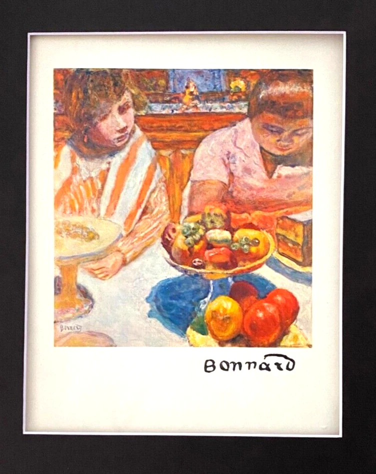 PIERRE BONNARD + IMPRESIÓN FIRMADA IMPRESIONANTE 1948 + ENMARAÑADO Y ENMARCADO + ¡CÓMPRALO AHORA!! Foto 2 de 3