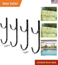 Stylish 4pc Black Aluminum Holder Set for Telescopic Equipment and Garden Tools