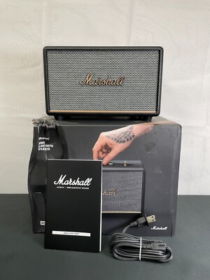 Marshall Acton III Black Wireless Home Bluetooth Portable Speaker