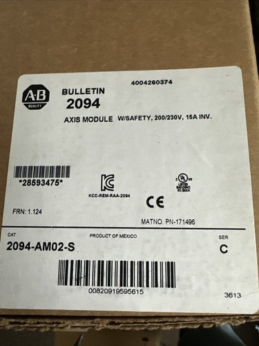 New Factory Sealed Allen-Bradley 2094-AM02-S Servo Drive Axis Module ...