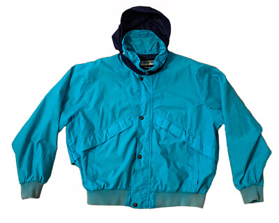 Vintage Pacific Trail Mens Hooded Jacket Windbreaker XXL Teal Blue 90’s  Outdoor